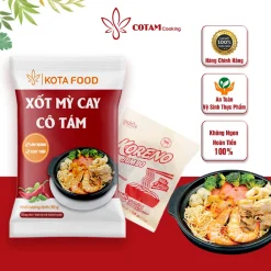 Combo Sốt Mỳ Cay Cô Tám (50g sốt mỳ + 1gói mỳ Koreno vị Kim chi)