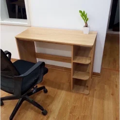 Bàn Làm Việc Máy Tính Lắp Ráp, Bàn Học Gỗ Phối Kệ Sách Đa Năng, Bàn Bằng