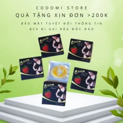 Combo 10 hộp Bao cao su bi STORM Bcs 7 bi lớn có gai toàn thân Tăng khoái cảm Codomi