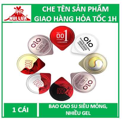 Bao cao su 001 JUNCAI Siêu mỏng 001mm, có Gân gai, Nhiều gel giúp, Kéo dài thời gian quan hệ