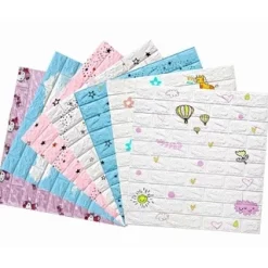 Xốp Dán Tường 3D KT 70x77cm Chống Ẩm Giá Rẻ hoạt hình mẫu mới 2025