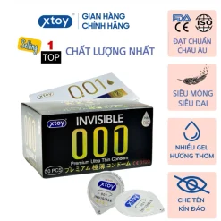 Bao cao su XTOY siêu mỏng, nhiều gel bôi trơn, gân gai, truyền nhiệt tốt, hương thơm Hộp 10 bcs