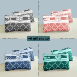 Vỏ gối nằm cao su non (1 chiếc) mềm mịn cao cấp, Áo gối ngủ cao su non bền đẹp phong cách Nhật