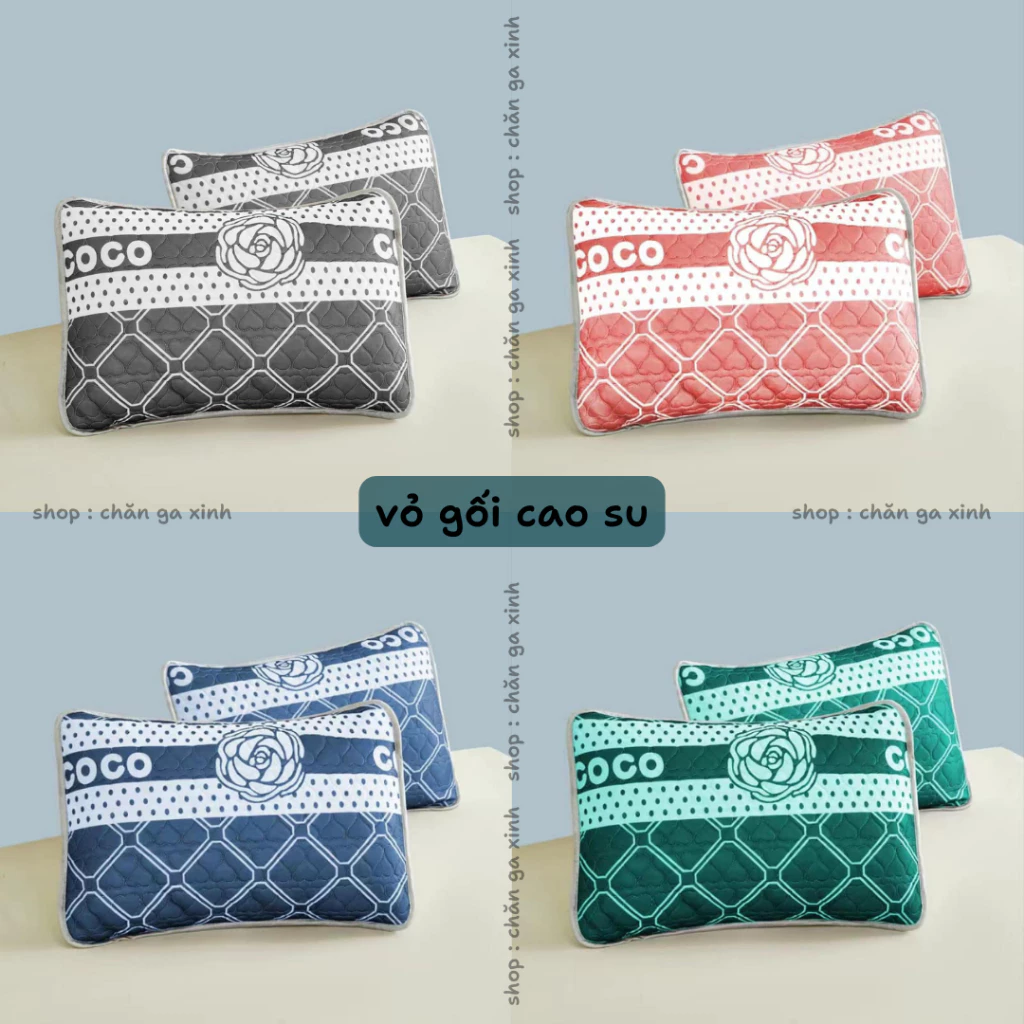 Vỏ gối nằm cao su non (1 chiếc) mềm mịn cao cấp, Áo gối ngủ cao su non bền đẹp phong cách Nhật