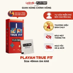 Bao Cao Su PLAYAH True Fit Ôm Khít 49mm Hộp 3C, Hộp 10C Lalendi Store