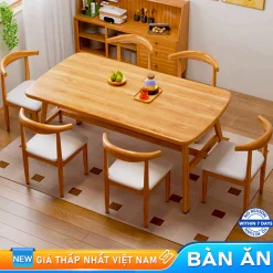 Bali Bàn Ăn Đẹp Mdf Gỗ 140cm Bàn Gỗ Gia Đình Bàn Ăn Phòng Khách Dễ Lắp Ráp Phong Cách Hiện Đại Cao Cấp