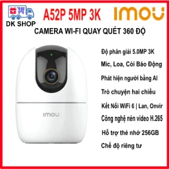 Camera Wifi Imou Ranger 2 Pro A52P 5MP | A32EP 3MP | A42P 4.0MP | A22EP 2.0MP | C32SP 3MP - Trong Nhà - Xoay 360 Độ