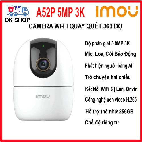 Camera Wifi Imou Ranger 2 Pro A52P 5MP | A32EP 3MP | A42P 4.0MP | A22EP 2.0MP | C32SP 3MP - Trong Nhà - Xoay 360 Độ