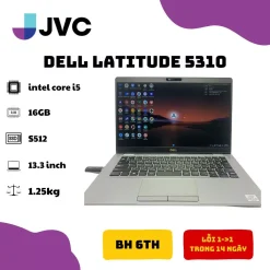 Laptop Cảm Ứng CAO CẤP giá rẻ DELL 5310 I5-10210U RAM 16 SSD 512GB PIN>4H