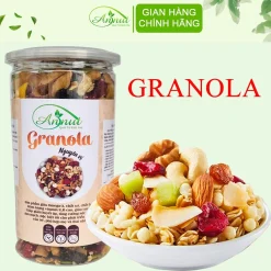 Granola Siêu Hạt ANNUT Cho Người Ăn Kiêng Giảm Cân 500g, Đồ Ăn Vặt Healthy, Thêm Ngũ Cốc, Hoa Quả Sấy, Ăn Sáng Dinh