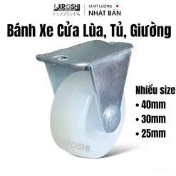 Bánh xe cửa lùa nhựa Jiroshi, bánh xe một chiều mini lắp ngăn kéo giường, tủ, nội thất văn phòng .