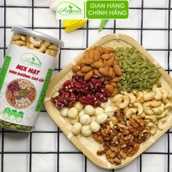 Granola siêu hạt dinh dưỡng mix 6 loại hạt 500g đã sấy chín ăn liền - hạt nhập khẩu cao cấp siêu ngon. Nông sản ANNUT