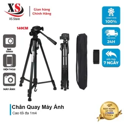 Chân Máy Ảnh T-3520/360, Tripods Điện Thoại, Chắc Chắn + Tặng Kèm Túi Đeo và Kẹp ĐT - XS Store