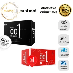 combo 2 hộp bao cao su olo đỏ đen siêu mỏng 0.01mm, truyền nhiệt chính hãng có che tên sản phẩm