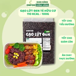 Gạo lứt đen hữu cơ ăn kiêng giảm cân healthy eatclean thực dưỡng 500g 1kg - onfod