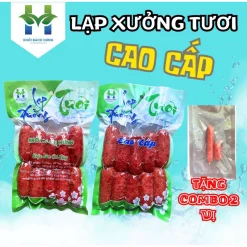 1KG Lạp xưởng heo cao cấp - sấy dẻo truyền thống ( Tặng gói 2 vị lạp tôm và lạp heo khô) Khởi Bách Hưng