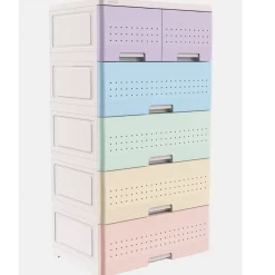 Tủ Nhựa DUY TÂN Mina- Tabi / Tabi L 5 Ngăn Gọn Gàng, Tiện Lợi