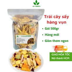 Trái cây sấy rau củ sấy An Nhiên 500gr hàng vụn giòn ngon