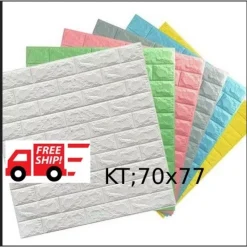 Xốp Dán Tường 3D Giả Gạch-Decal Dán Tường-giá rẻ khổ 70x77cm -cách âm-cách nhiệt loại 1 siêu dính