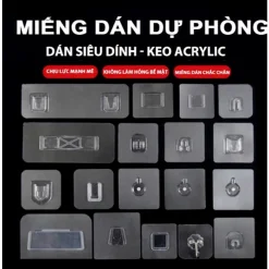 10 CÁI --Miếng Dán Tường Thay Thế Dự Phòng Cho Kệ Remote,, Kệ Nhả Kem Kệ Nhà Tắm--10 CÁI -
