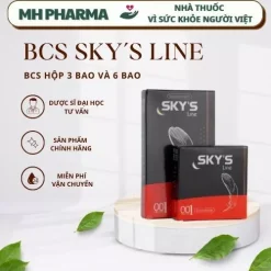 Bao cao su siêu mỏng 0.01 - Bao cao su SKY'S LINE chuẩn y tế (che tên sản phẩm)