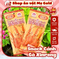 Combo gói snack bim bim cánh gà chiên giòn nội địa TQ, bim bim cánh gà Xinrongrong (gói 18g)