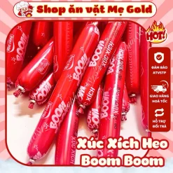 Combo xúc xích heo ăn liền Boom Boom Mai Vàng tiệt trùng (cây 20g)