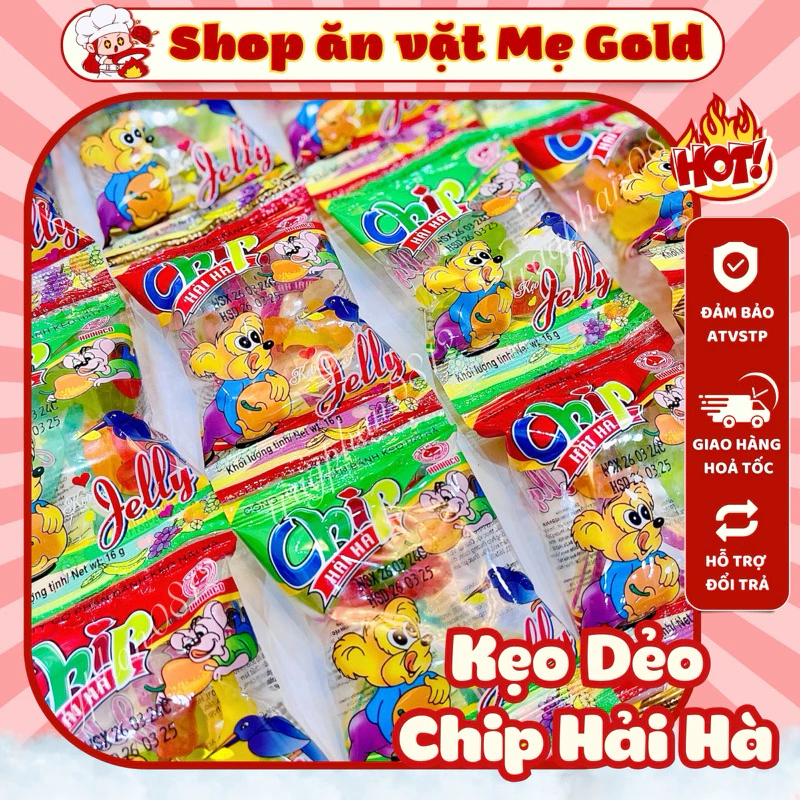 Combo kẹo dẻo Chip Hải Hà Jelly hương trái cây (gói 16g)
