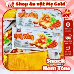 Combo gói snack nem tôm Ba Anh Em Food (gói 25g)