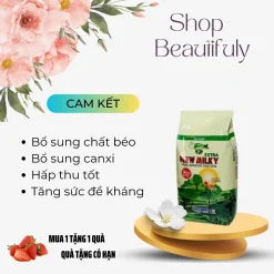 Bột kem không sữa New Milky Extra giúp tăng cân dinh dưỡng dành cho trẻ nhỏ và người lớn gầy gò 1kg/túi