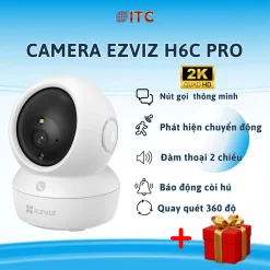 Camera ezviz C6N H6C 4M ( 2K) 1080P 2M-xoay 360 Độ Có màu đêm có nút gọi video call ip wifi