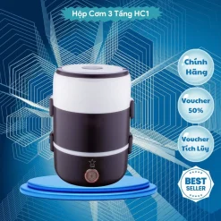 Hộp Cơm Cắm Điện Hâm Nóng Inox Cao Cấp 3 Tầng Đa Năng Làm Nóng Nhanh An Toàn Chính Hãng - | Chính Hãng HC1