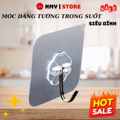 (COMBO 20 MÓC) Móc Dán Tường Siêu Dính Trong Suốt Tốt Treo Tường Chắc Chắn 6x6 cm - MY2