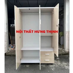 TỦ QUẦN ÁO 3 CÁNH 1M7X1M06X42 NHỰA ĐÀI LOAN FREE SHIP , tủ nhựa đài loan đựng quần áo