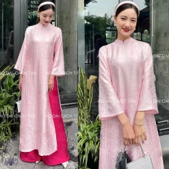 Áo dài Gấm cách tân nữ thiết kế dáng suông tay lỡ, chất gấm cao cấp phù hợp sự kiện lễ tết sang đẹp