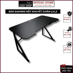 Bàn Gaming chân U,K,Z mặt Uốn Cong, Bàn học lắp ráp, Bàn Học Tập, Bàn Làm Việc Văn Phòng Thiết Kế Chắc Chắn - Lexo Shop