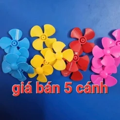 giá bán 5 Cánh quạt nhựa mini 4 cánh cánh 4cm/6cm/8cm trục 2mm