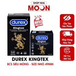 Bộ 1 Hộp Bao Cao Su Durex Kingtex (12 Bao/Hộp) + 1 Hộp Bao Cao Su Kingtex (3 Bao/Hộp)