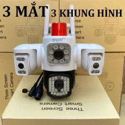 Camera Yoosee Ngoài Trời 3 Mắt 3 Khung Hình Xoay Độc Lập 4 Chiều F50JD - Hình Ảnh Full HD Sắc Nét Đàm Thoại 2 Chiều
