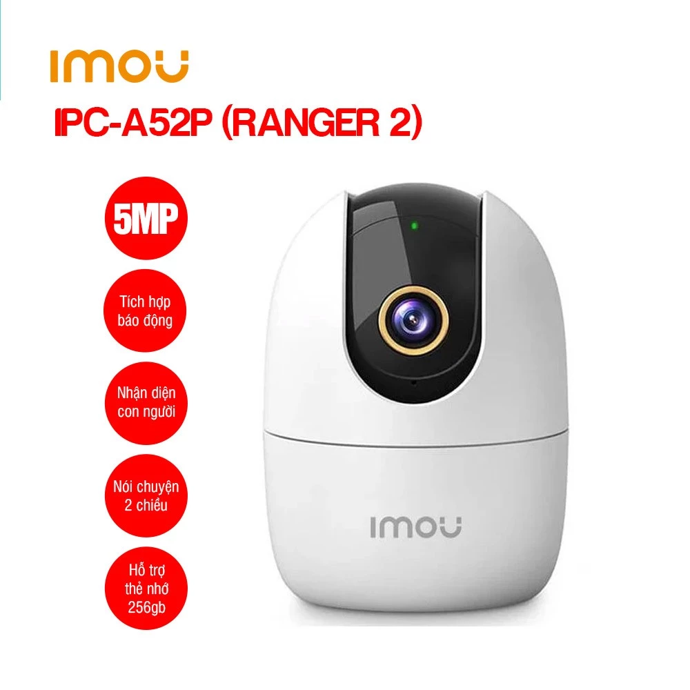 Camera IMOU C32SP/K2MP/A32EP/A52P PRO sử dụng trong nhà, hỗ trợ cổng LAN, Bảo hành 2 năm chính hãng