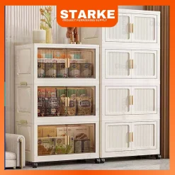 STARKE 50-90CM Tủ lưu trữ có thể gập lại Tủ nhựa gấp Lắp đặt nhanh chóng