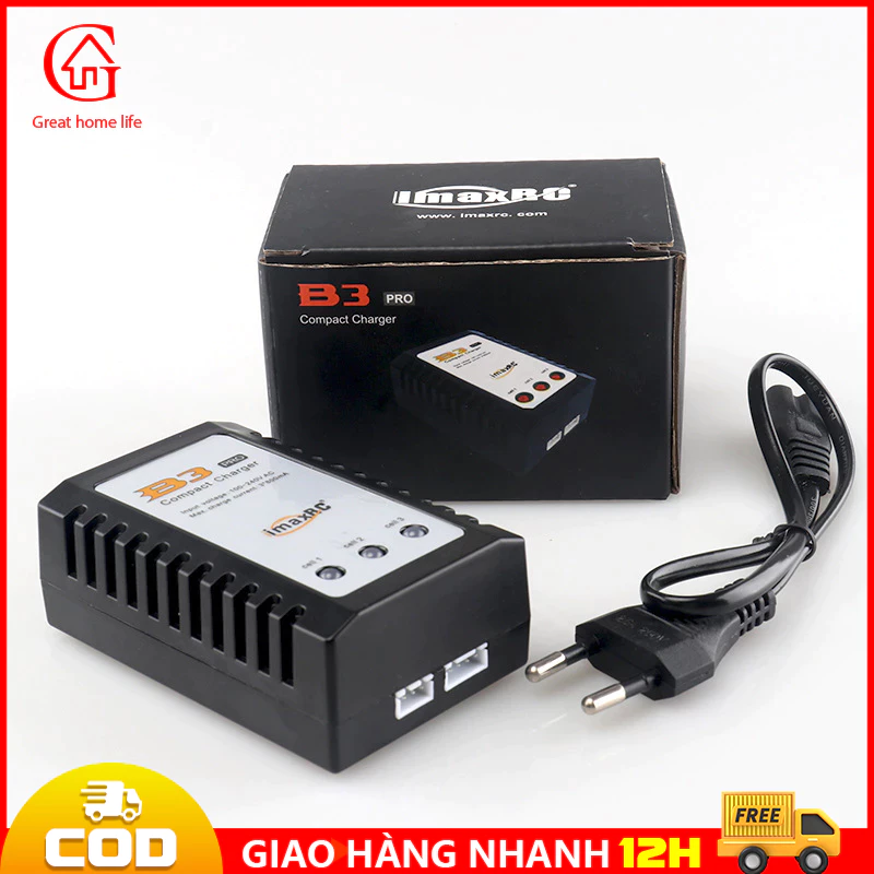 【🔥COD/12H】Bộ sạc Pin Cân Bằng B3 Pro AC dành cho Lipo Lithium 2S-3S 7.4 V 11.1 V LiPo