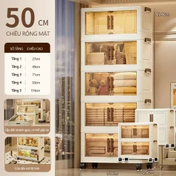 Tủ nhựa gấp gọn - Tủ đựng đồ chơi, đồ ăn nhẹ cho bé - Tủ nhựa nhiều lớp , chất liệu PP cao cấp không mùi.