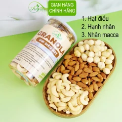 Granola Siêu Hạt 0% Yến Mạch, Ngũ Cốc Siêu Hạt Ăn Kiêng Giảm Cân Không Đường Mix 10 Loại Hạt