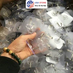 Combo 20 Móc Dán Tường Treo Đồ Trong Suốt T10 - Các Loại Móc Dính Cường Lực