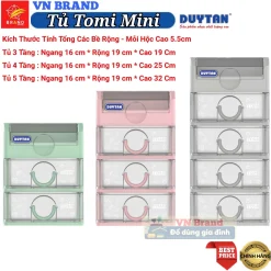 💝 VN BRAND 💝 Tủ Nhựa Mini Tomi 3-4-5 Tầng Nhựa Duy Tân - Nhiều Màu Xinh 💝