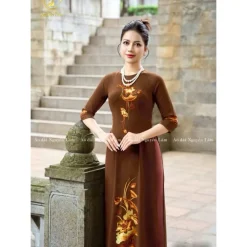[Tặng vòng trầm] Áo Dài Đi Chùa Có Lớp Lót Cổ Cao Và Cổ Tròn Thêu 100% [Co Giãn Nhẹ, Thấm Hút] - Áo Dài Nguyễn Lâm