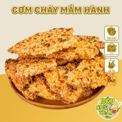 Cơm cháy mắm hành bếp chè thái - cơm cháy đáy nồi ngon giòn rụm - túi 200gr/500gr chai sốt gỏi thái