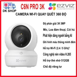 Camera Wifi Ezviz C6N | H6C PRO | C6N G1 8MP 5MP 3MP 2MP - Trong Nhà - Xoay 360 Độ