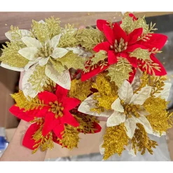 Hoa trạng nguyên phụ kiện trang trí làm oản lộc gắn cây thông decor tết và noel